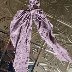 Purple scrunchie